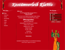 Tablet Screenshot of kostuemverleihklawa.de
